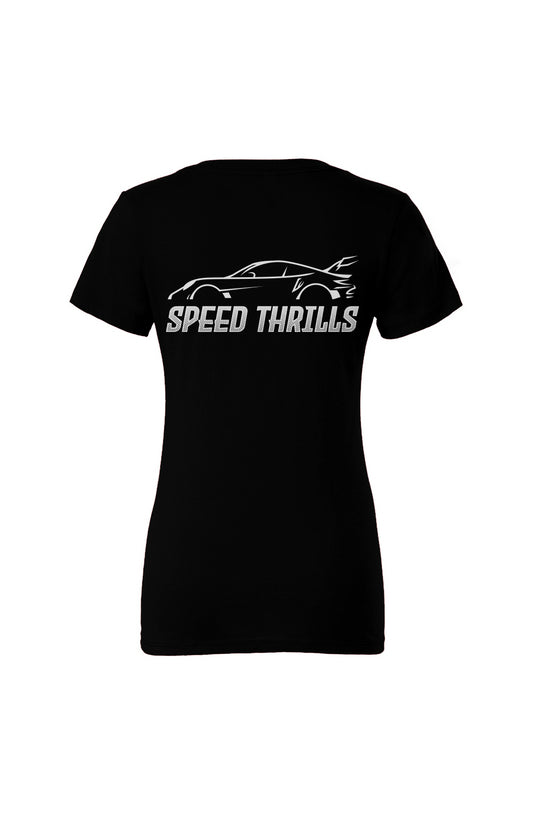 Speed Kills & Thrills - Womens Deep V T 